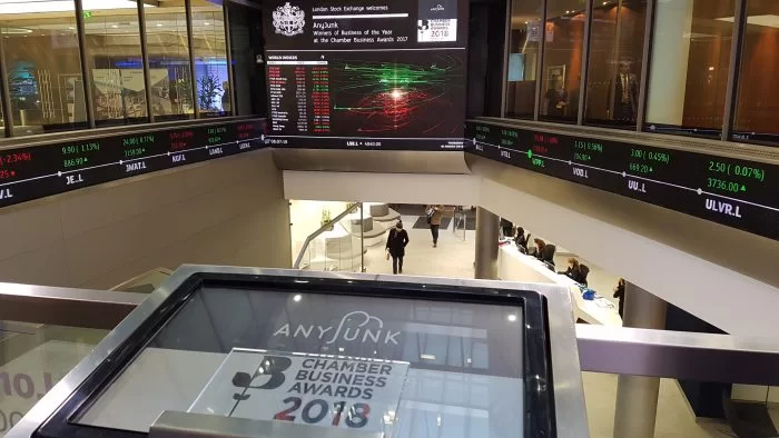 AnyJunk Opens the London Stock Exchange
