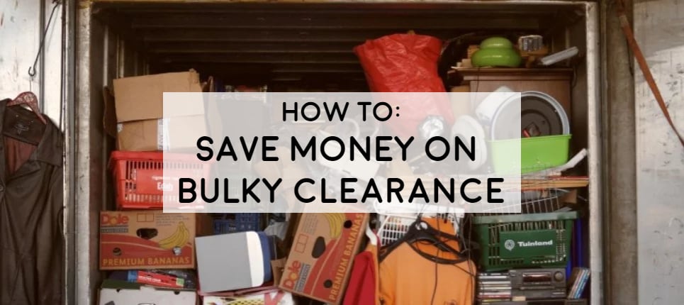 picture of garage full oh household junk how to cut the cost of bulky rubbish clearance household items how to save money when disposing of bulky waste